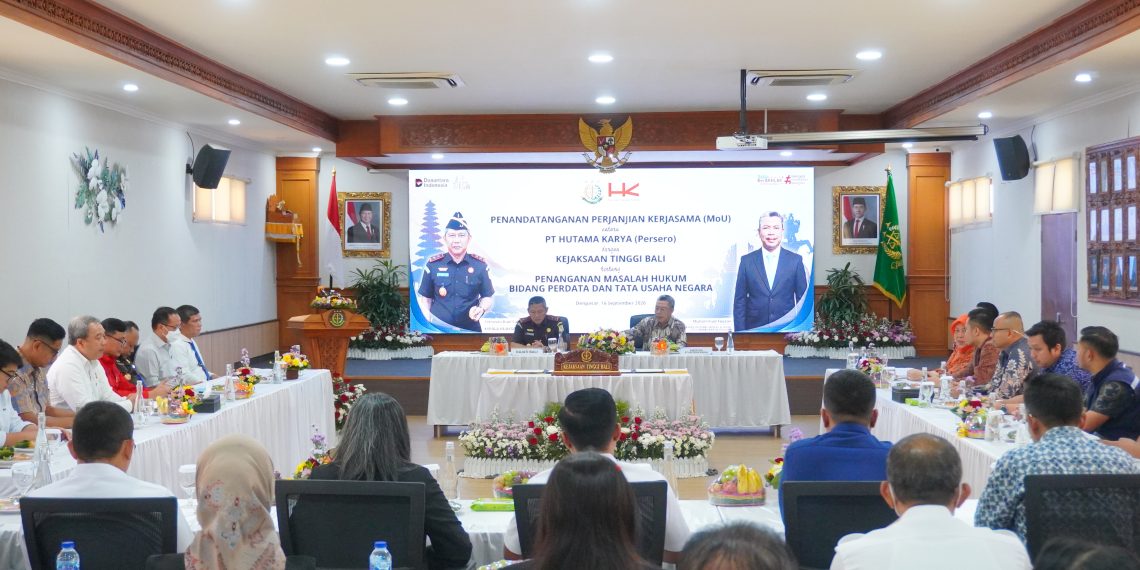 Perkuat Sinergi Hukum, Hutama Karya dan Kejati Bali Teken Perjanjian Kerja Sama