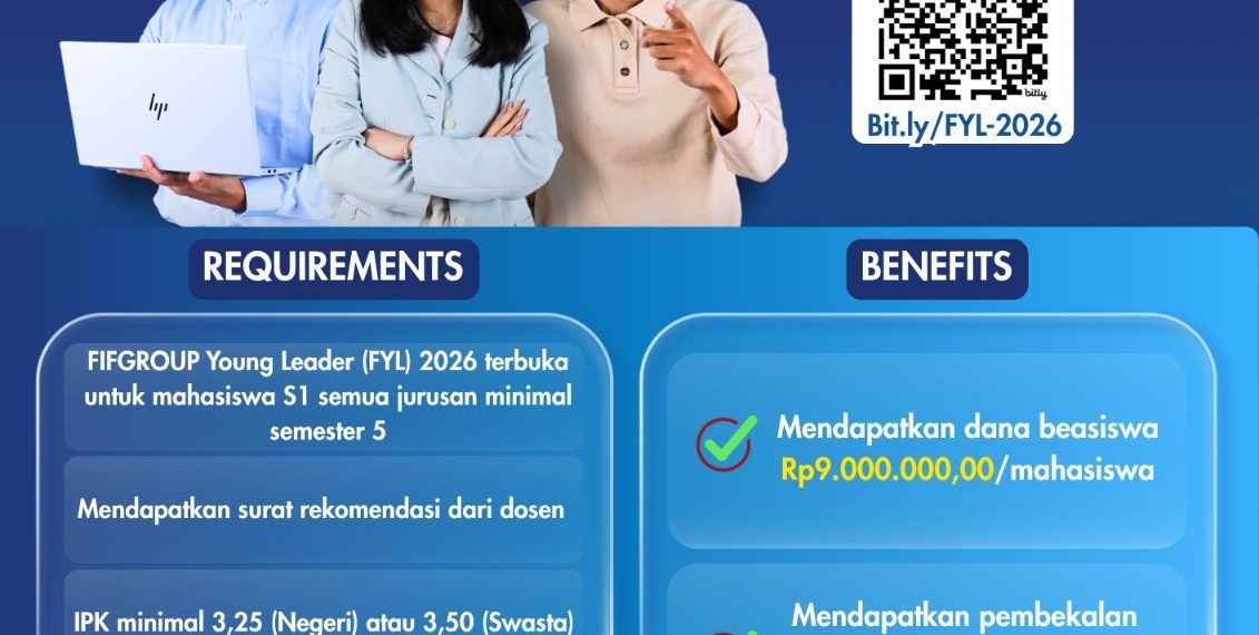 Pendaftaran Beasiswa FIFGROUP Young Leader 2026 Dibuka, Dukung Generasi Pemimpin Muda