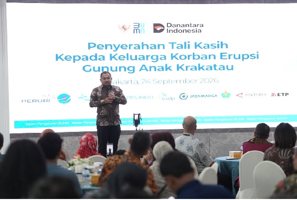 BP BUMN dan BUMN Salurkan Tali Kasih bagi Keluarga Jurnalis dan Awak Kapal Korban Insiden Arupadhatu I
