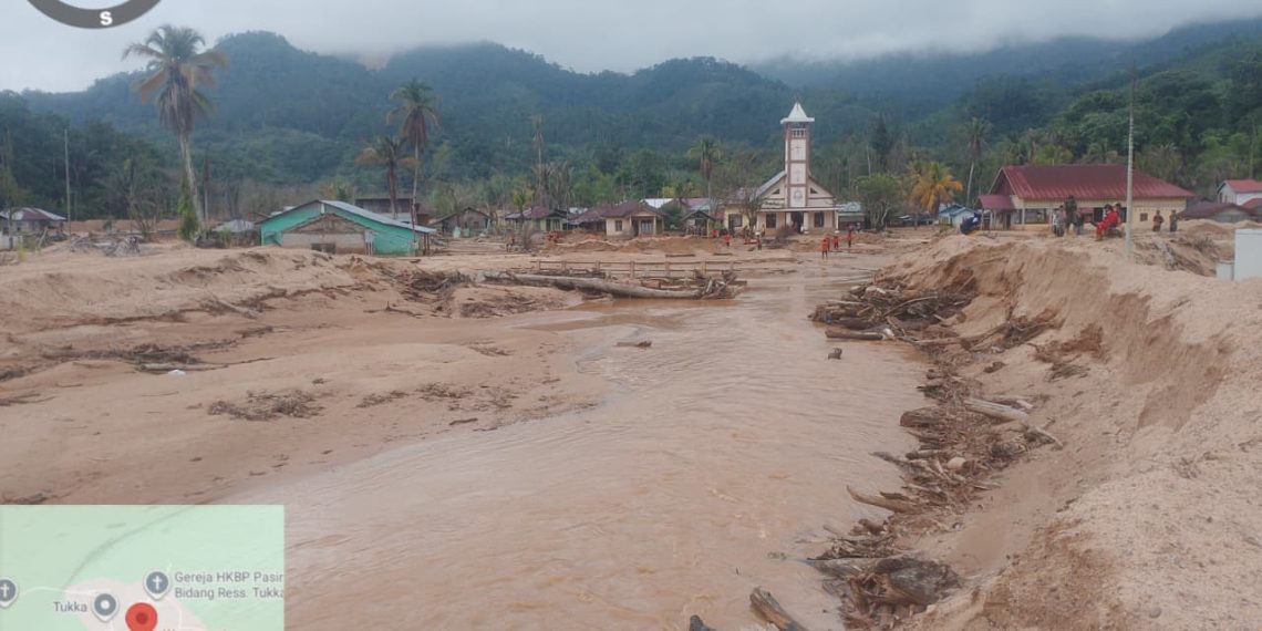 Penguatan Tanggul Sungai Pascabanjir di Tapanuli Tengah Terus Dikebut