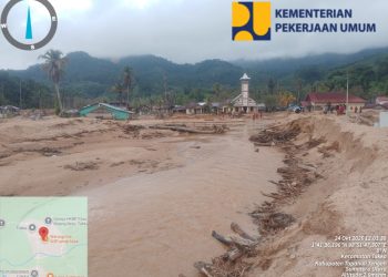 Penguatan Tanggul Sungai Pascabanjir di Tapanuli Tengah Terus Dikebut
