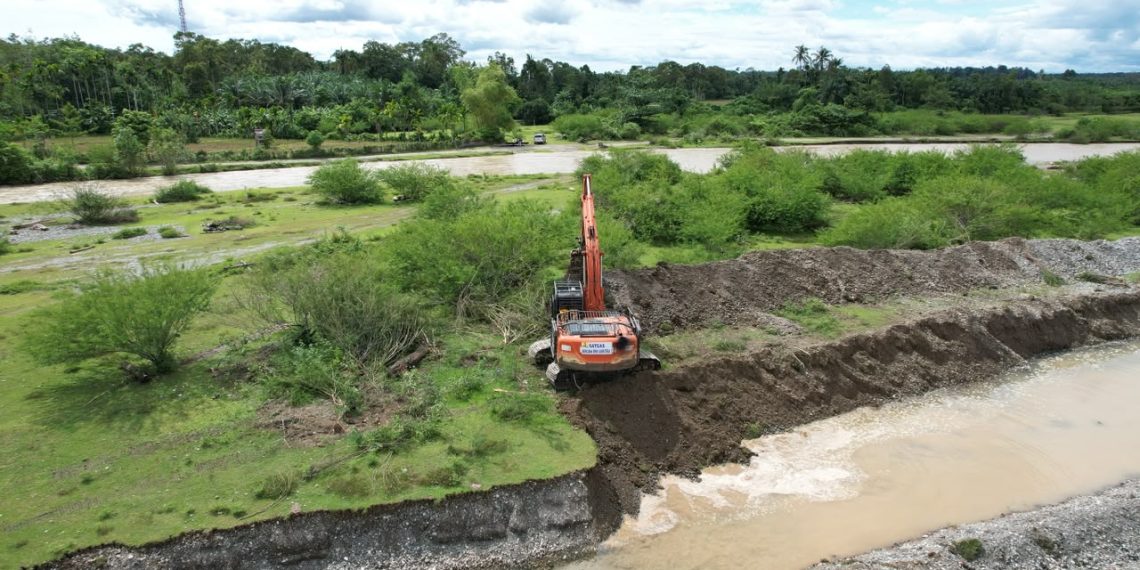 Normalisasi Sungai dan Penanganan Longsor Pascabanjir di Aceh Tenggara Terus Dilakukan